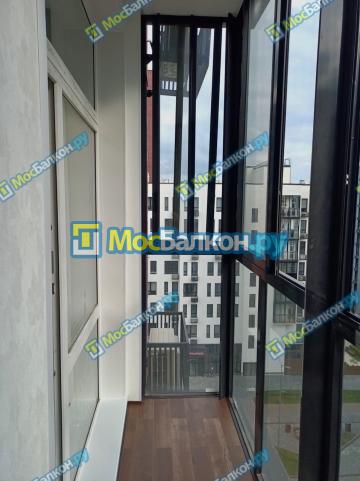 панорамное остекление балкона алюминием