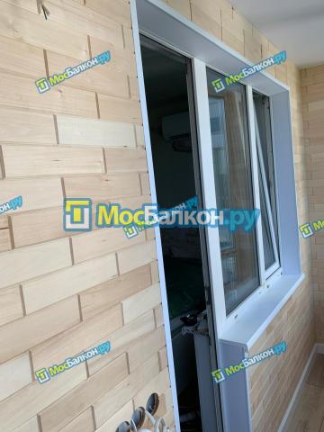 Экологически чистая Отделка балкона в доме п 44 формы Лодочка