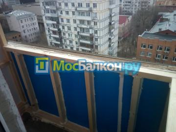 Монтаж каркаса под остекление балкона 3м