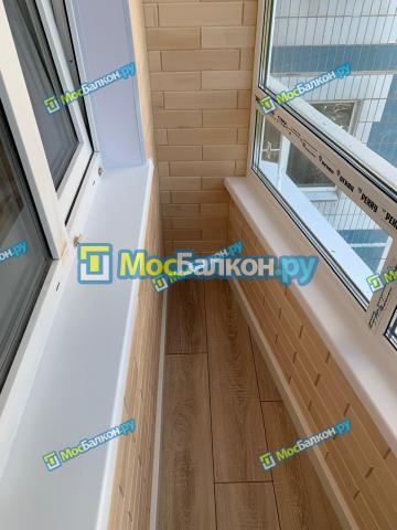 Экологически чистая Отделка балкона в доме п 44 формы Лодочка