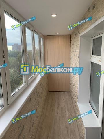 Отделка Балкона 4 метра Декоративным камнем(кирпичом)
